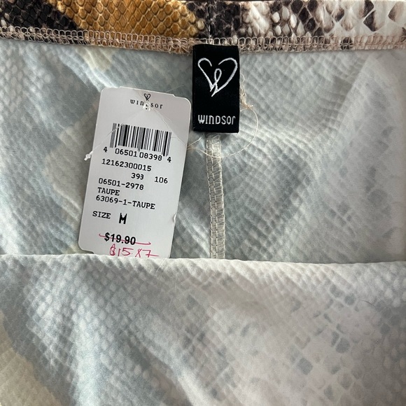 NWT Windsor Taupe Snake Print Skirt - Picture 3 of 3